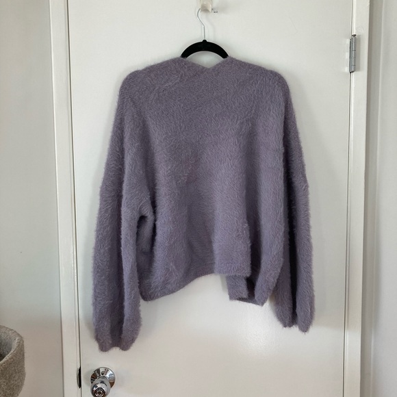 ASOS PIECES FLUFFY CARDIGAN sz L - Picture 5 of 6